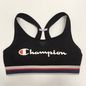 Champion Authentic Black Logo Bra Size S